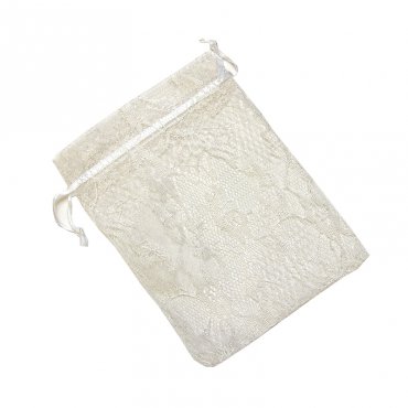 Pochette Organza Dentelle 10 x 8