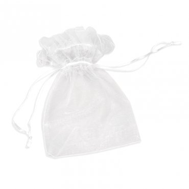 Sachet Organza Blanc pas Cher 10 x 8