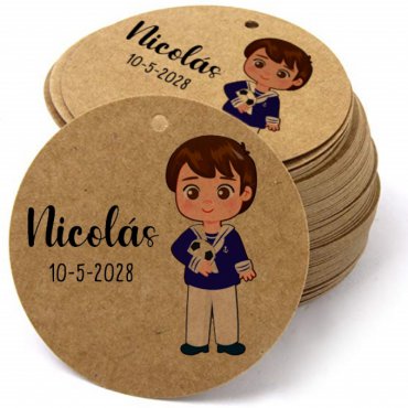 Tarjetas Kraft Comunion Personalizadas (20)